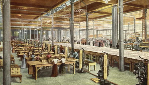 Women working at the Anheuser Busch Bottling Company
